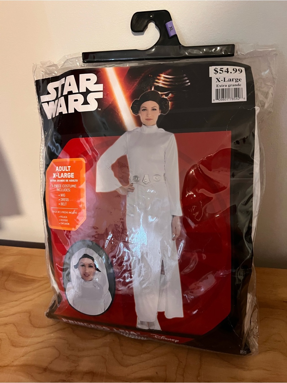 Star Wats Princess Leia Adult Costume NWOT